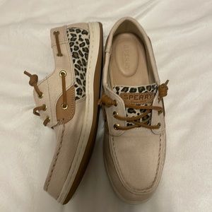 SPERRY leopard print boat shoes
